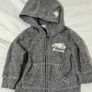 Roots Kids Charcoal Zip-Up Hoodie Sweater Size 6-12 Months